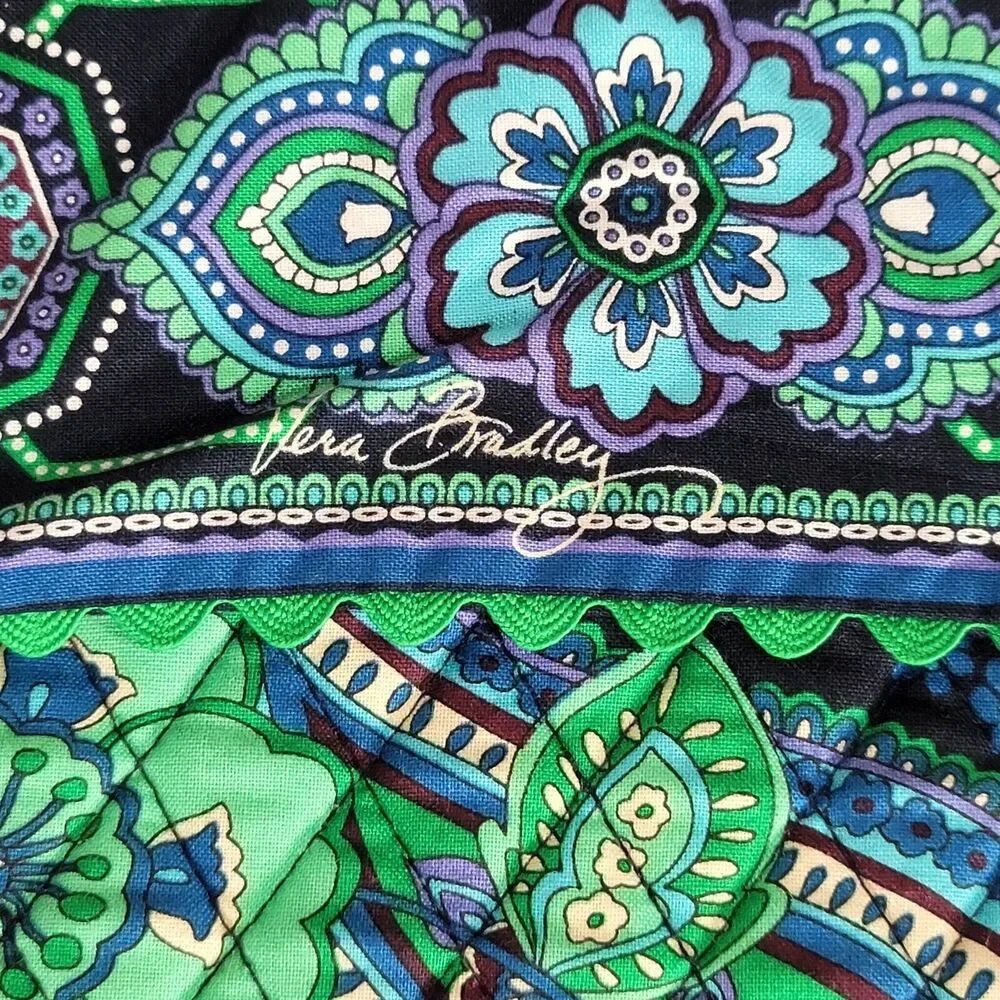 Vera Bradley Christmas Stocking Holiday BLUE RHAPSODY Paisley Mandala Pocket
